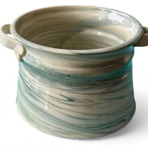 Vintage Studio Pottery Signed 2 Handled Vase